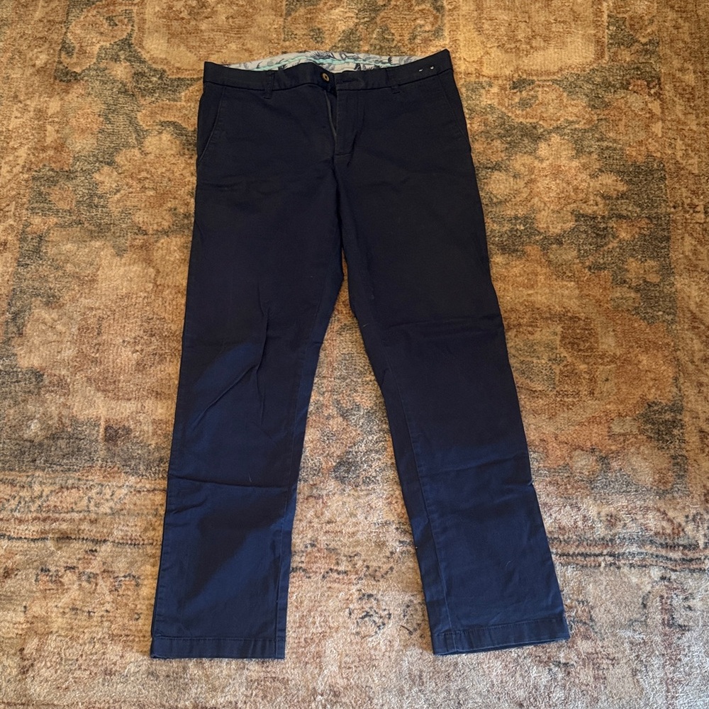 Tommy Bahama Navy Straight-Leg Chinos